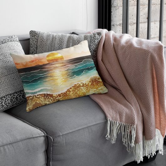 Personalisierter Sonnenuntergang Zuhause Airbnb Kü Dekokissen