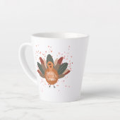 Personalisierter sonniger Erntedank Türkei im Herb Milchtasse (Linke Ecke)