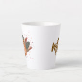 Personalisierter sonniger Erntedank Türkei im Herb Milchtasse (Vorderseite)