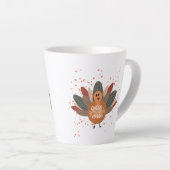 Personalisierter sonniger Erntedank Türkei im Herb Milchtasse (Rechte Ecke)