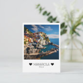 Personalisierter, sonniger Tag in Manarola, Italie Postkarte (Stehend Vorderseite)