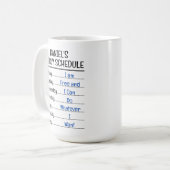 Personalisierter, sonniger Zeitplan Kaffeetasse (Vorderseite Links)