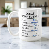 Personalisierter, sonniger Zeitplan Kaffeetasse