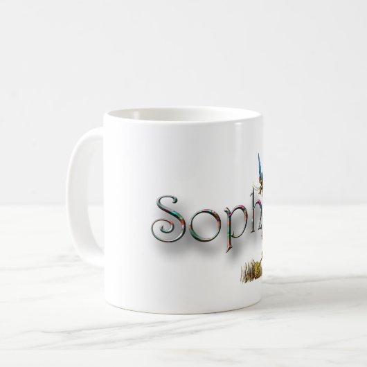 Personalisierter "Sophie" Entwurf Kaffeetasse (Vorderseite Links)