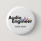 Personalisierter Sound Engineer Tontechnik Button (Vorderseite)