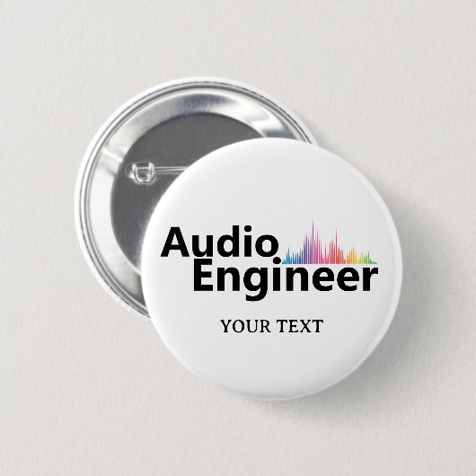 Personalisierter Sound Engineer Tontechnik Button (Vorne & Hinten)