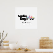 Personalisierter Sound Engineer Tontechnik Poster (Küche)