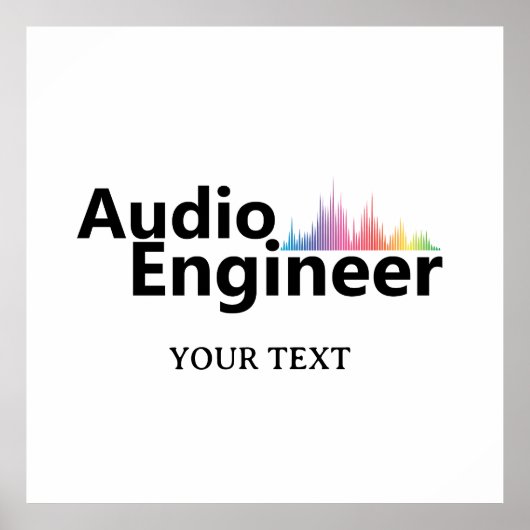 Personalisierter Sound Engineer Tontechnik Poster (Vorne)