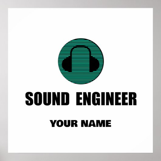 Personalisierter Sound Engineer Tontechnik Poster (Vorne)