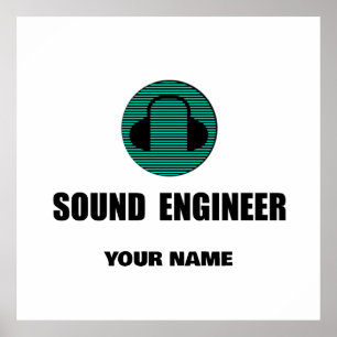 Personalisierter Sound Engineer Tontechnik Poster
