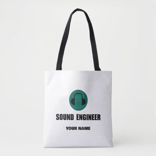 Personalisierter Sound Engineer Tontechnik Tasche (Vorderseite)