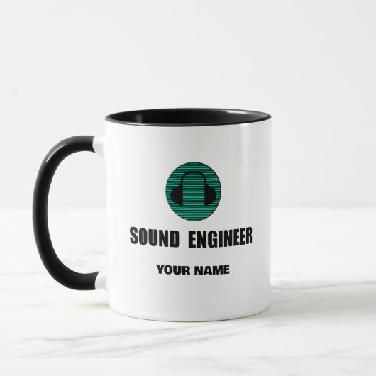 Personalisierter Sound Engineer Tontechnik Tasse (Links)