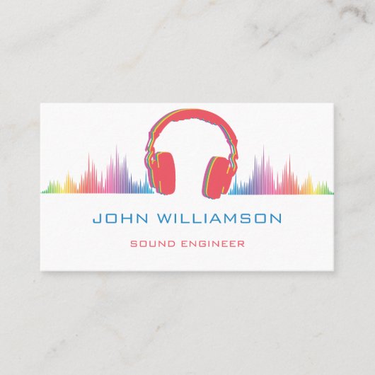 Personalisierter Sound Engineer Tontechnik Visitenkarte (Vorderseite)