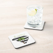 Personalisierter South Carolina Staat Palm Tree St Getränkeuntersetzer (Rechte Seite)