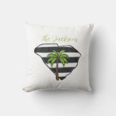 Personalisierter South Carolina Staat Palm Tree St Kissen (Vorderseite)
