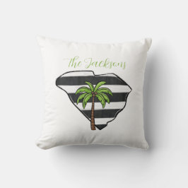 Personalisierter South Carolina Staat Palm Tree St Kissen