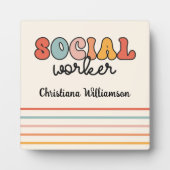 Personalisierter Sozialarbeiter Fotoplatte (Vorderseite)