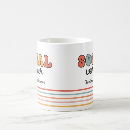 Personalisierter Sozialarbeiter Kaffeetasse (Mittel)