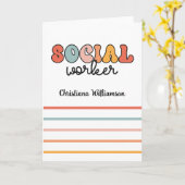 Personalisierter Sozialarbeiter Karte (Gelbe Blume)