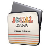 Personalisierter Sozialarbeiter Laptopschutzhülle (Vorderseite Links)