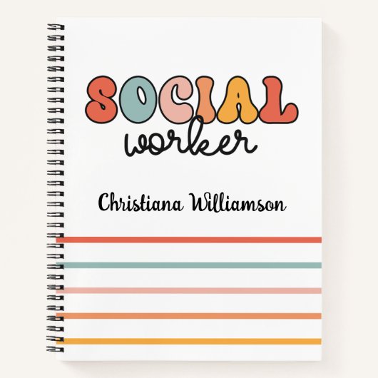 Personalisierter Sozialarbeiter Notizblock (Vorderseite)