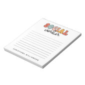 Personalisierter Sozialarbeiter Notizblock (Rotiert)