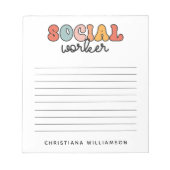 Personalisierter Sozialarbeiter Notizblock (Vorderseite)