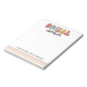 Personalisierter Sozialarbeiter Notizblock (Rotiert)