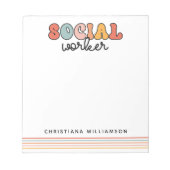 Personalisierter Sozialarbeiter Notizblock (Vorderseite)