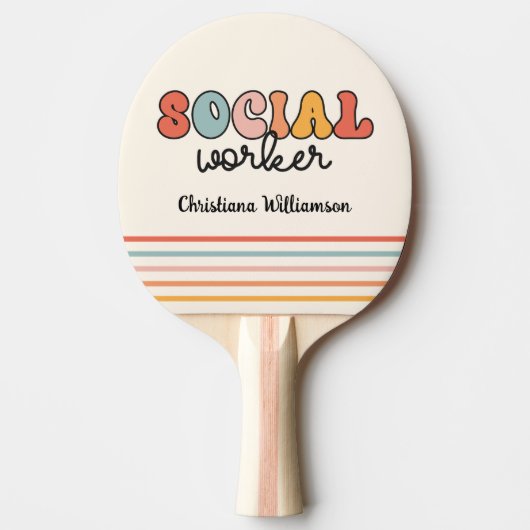 Personalisierter Sozialarbeiter Tischtennis Schläger (Vorderseite)
