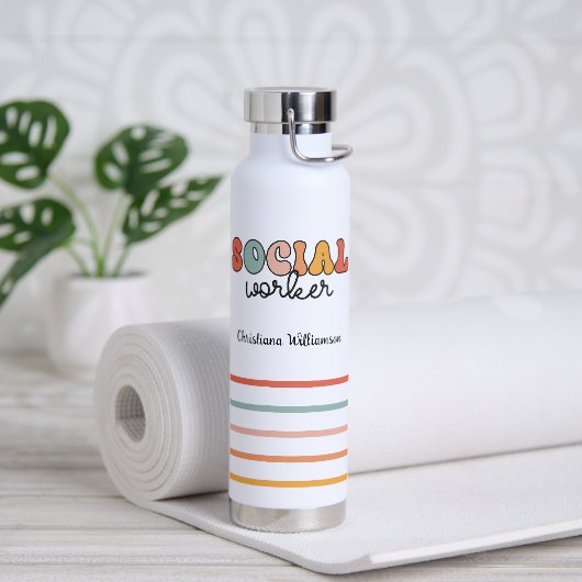 Personalisierter Sozialarbeiter Trinkflasche (Yoga)