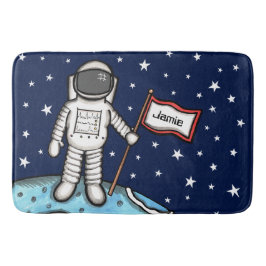 Personalisierter Spaceman Astronaut Kosmonaut-Bade Badematte
