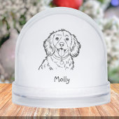Personalisierter Spaniel-Hund Weihnachten Schneekugeln