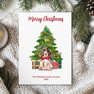 Personalisierter Spanier Hund Weihnachten