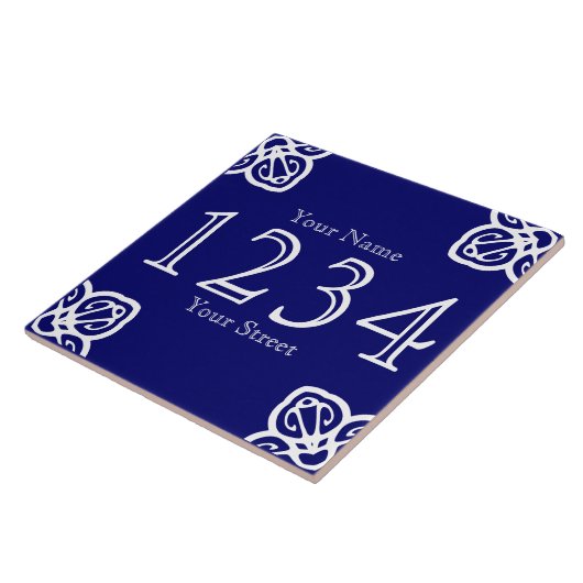 Personalisierter Spanischer Hausnummer Fliese (Seite)