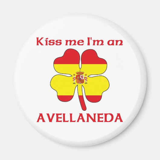 Personalisierter Spanischer Kuss Ich bin Avellaned Magnet (Vorne)