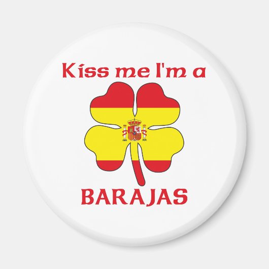 Personalisierter Spanischer Kuss Ich bin Barajas Magnet (Vorne)