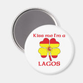 Personalisierter Spanischer Kuss Ich bin Lagos Magnet (Vorderseite/Rückseite)