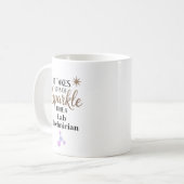 Personalisierter Sparkle Lab-Techniker Kaffeetasse (Vorderseite Links)