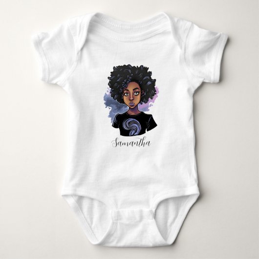 Personalisierter Sparkling-Afrikaner Baby Strampler (Vorderseite)