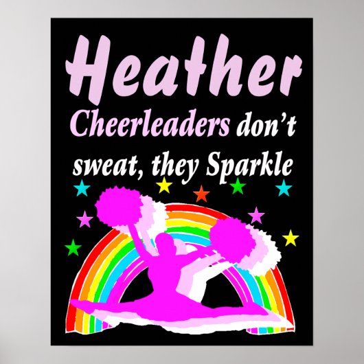 PERSONALISIERTER SPARKLING CHEERLEADER POSTER (Vorne)