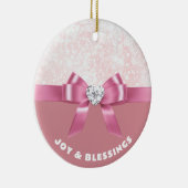 Personalisierter Sparkling Snowflake Keramik Ornament (Rechts)