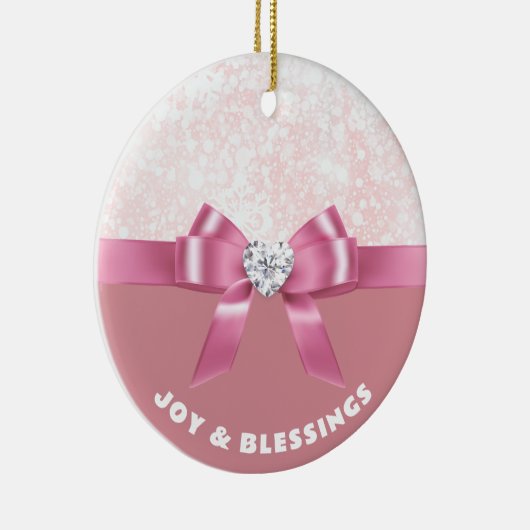 Personalisierter Sparkling Snowflake Keramik Ornament (Rechts)