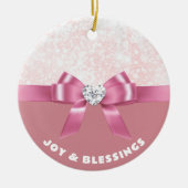 Personalisierter Sparkling Snowflake Keramik Ornament (Vorne)