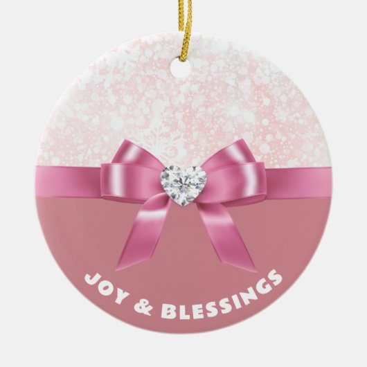 Personalisierter Sparkling Snowflake Keramik Ornament (Vorne)