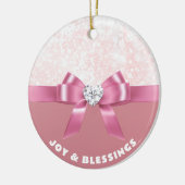 Personalisierter Sparkling Snowflake Keramik Ornament (Links)