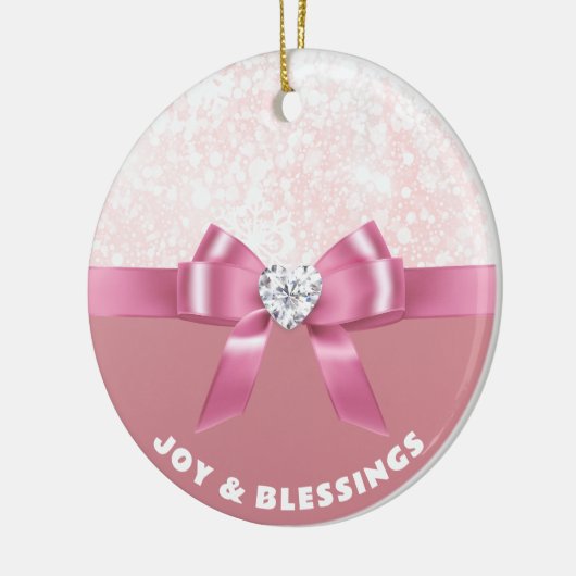 Personalisierter Sparkling Snowflake Keramik Ornament (Links)