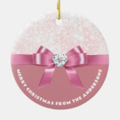 Personalisierter Sparkling Snowflake Keramik Ornament (Hinten)