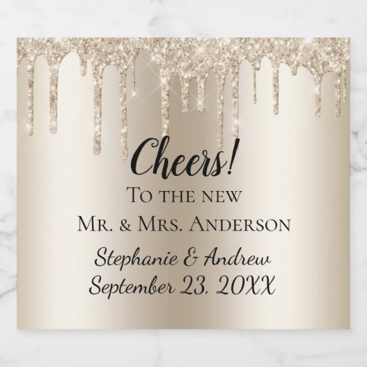 Personalisierter Sparkling Wein Tropfsteinwein Gli Schaumweinetikett (Einzelnes Label)