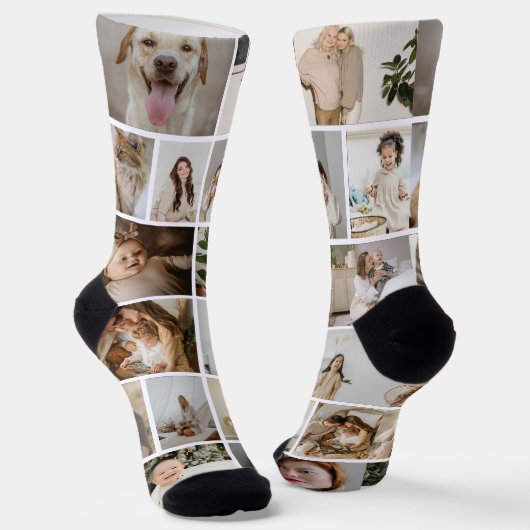 Personalisierter Spaß 16 Fotovorlage Socken (Gewinkelt)